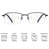 Titanium Progressieve Ver- en Nabijzicht Dual-Use Leesbril