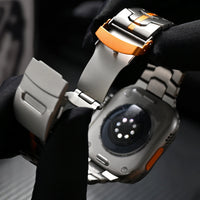 Veralis Titanium Apple Watch Band Met Hypoallergene Sluiting