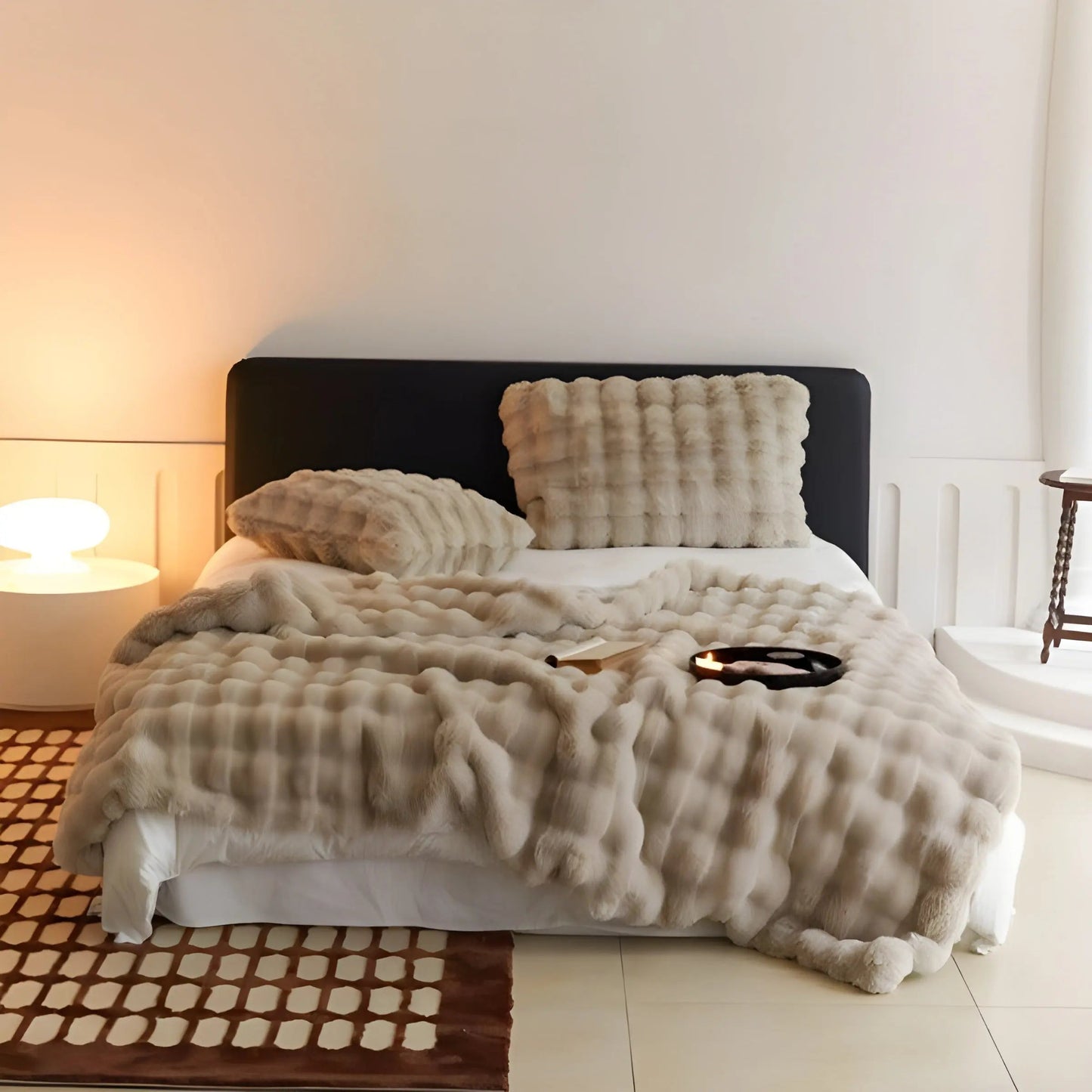 Pluche Winterdeken | Zachte deken van imitatiebont voor ultiem wintercomfort.