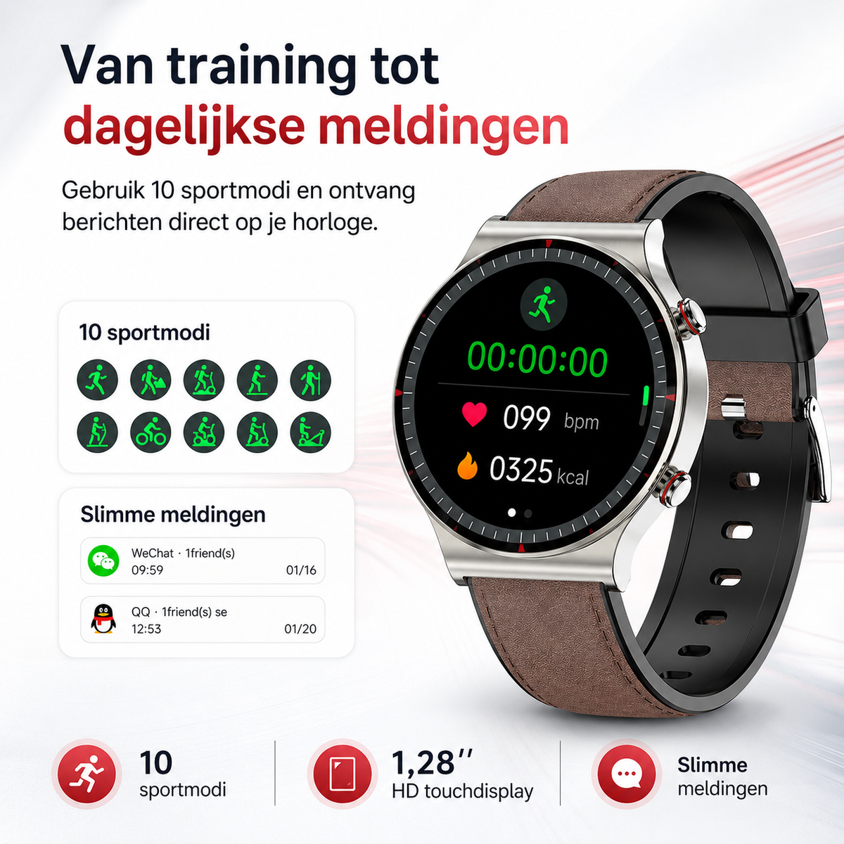Medische EKG-Smartwatch | CFDA-gecertificeerd | 512Hz Hoge Precisie Biosensor | SpO2- & Hartslagmonitoring | AI-gebaseerde Ademhalingsanalyse | IP67 Waterdicht