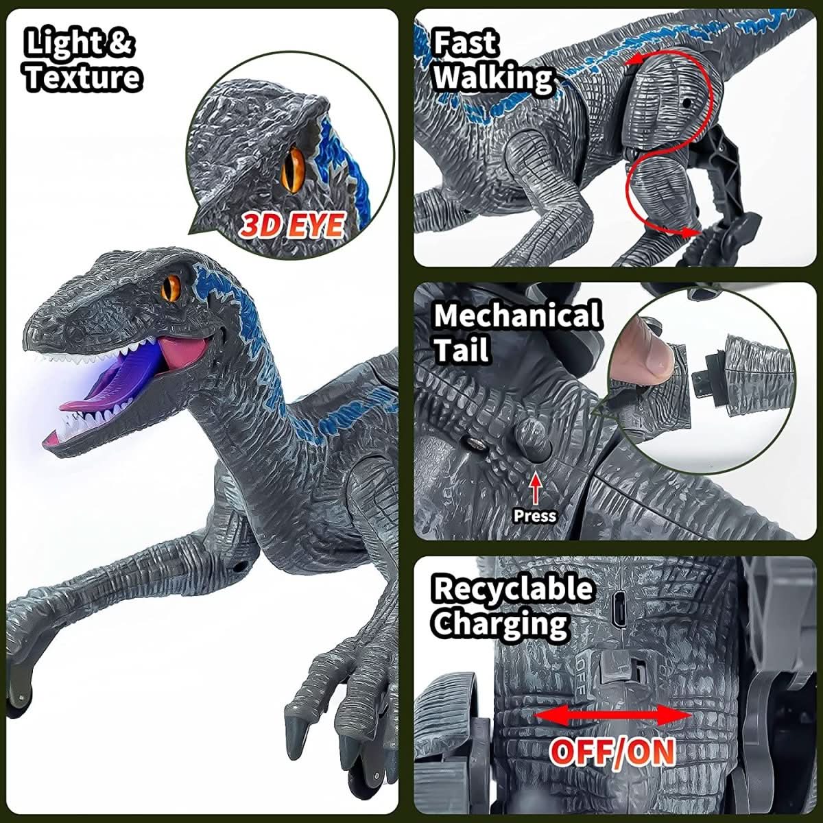 DinoRex – Interactieve Dinosaurus met Licht & Geluid voor Prehistorisch Speelplezier