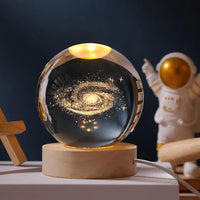 Luminescente Bol met 3D Gravure van Planeet