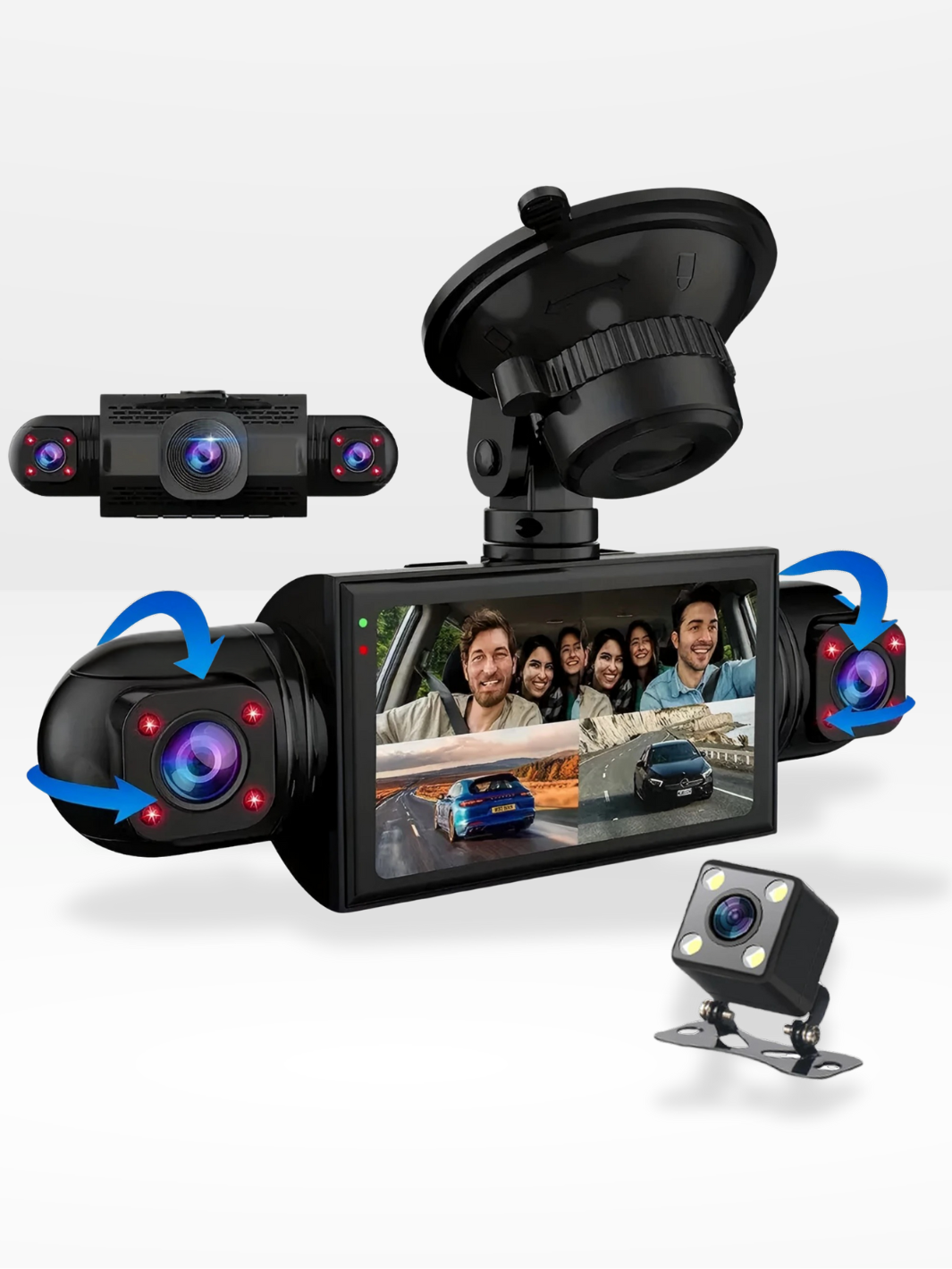 Skanto | 360° Auto Dashcam | DashGard Pro CX360 | Full HD Rijrecorder met Nachtzicht & Parkeerbewaking