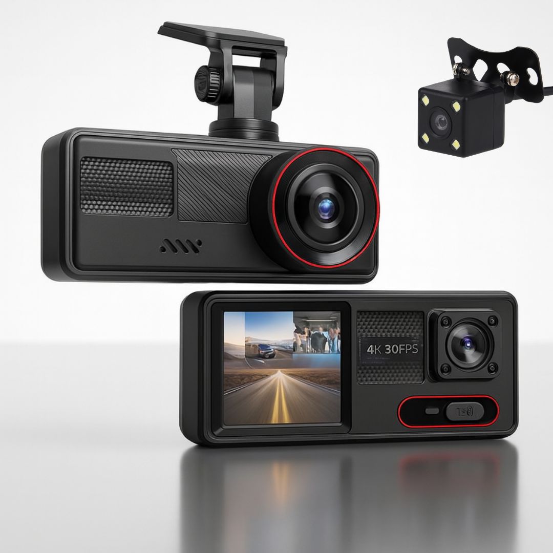 Dashcam voor auto voor en achter | Achteruitrijcamera om te monteren | Auto camera | FahrCam