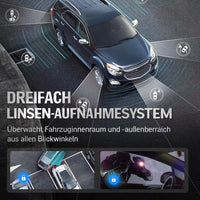Dashcam voor auto voor en achter | Achteruitrijcamera om te monteren | Auto camera | FahrCam