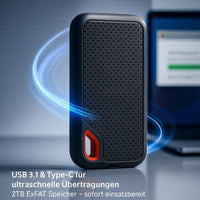Externe Hardeschijf | SSD met 2 TB opslag | DataBox