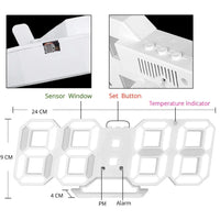 LumiSync 3D LED Wandklok – Moderne Digitale Klok met Dimbare Verlichting