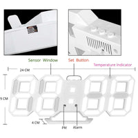 Skanto | Digitale 3D LED Wandklok – Modern Design met Dimmfunctie en Optimale Zichtbaarheid