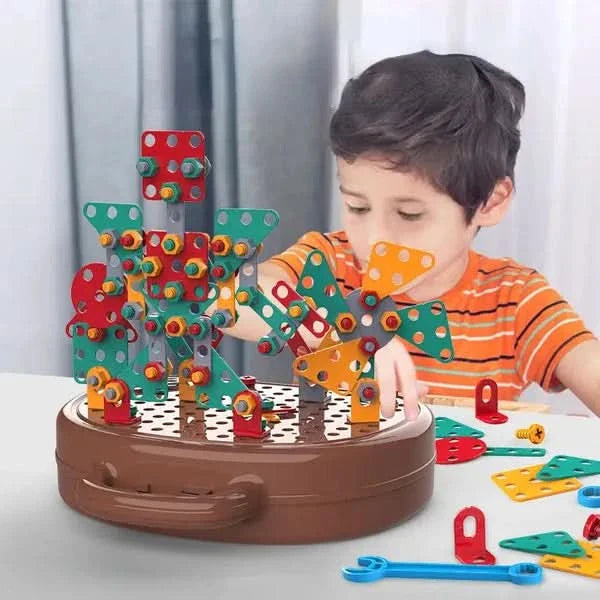 Educatief constructiespel met inbegrepen boormachine