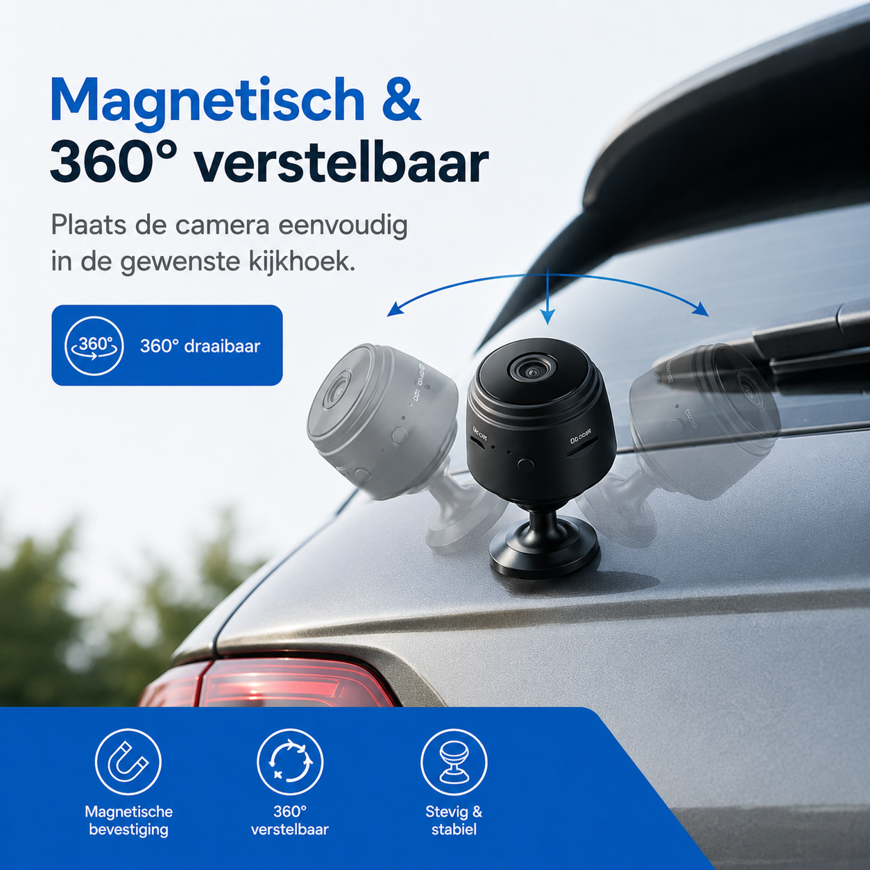 AutoVision | Draadloze HD Achteruitrijcamera voor Auto & Smartphone