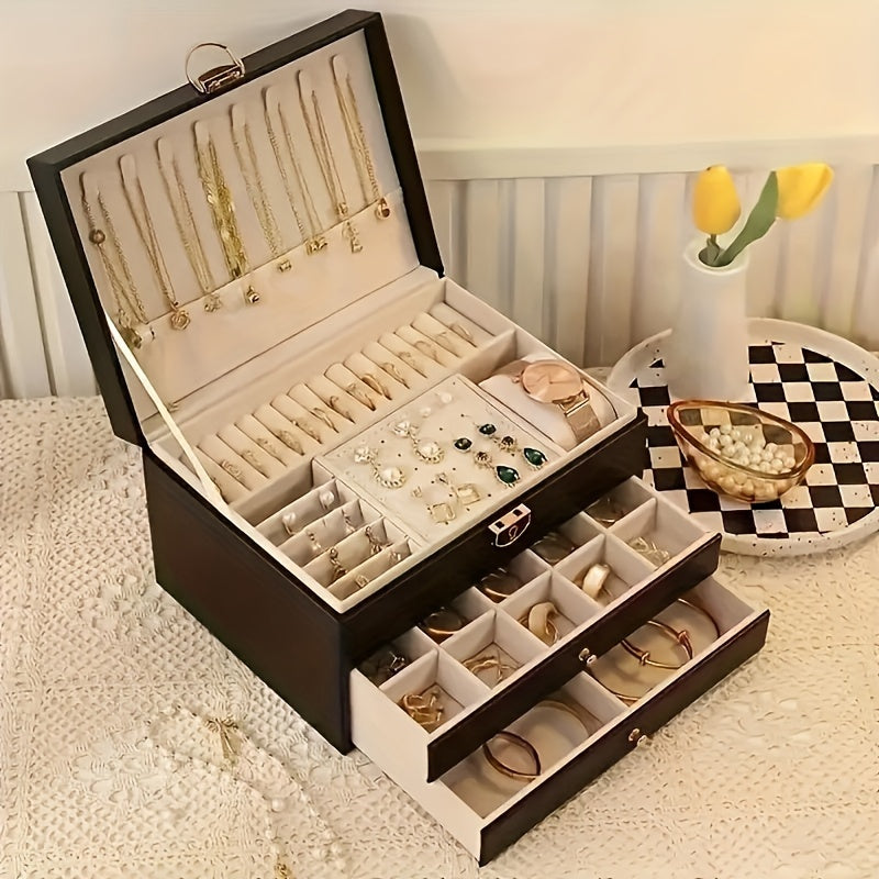 Skanto | Sieradenbox Leren Organizer met Lades