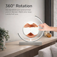 Deko LED Tafellamp | Moderne Designer Lamp | Zandbeeld om te Draaien | SandScape