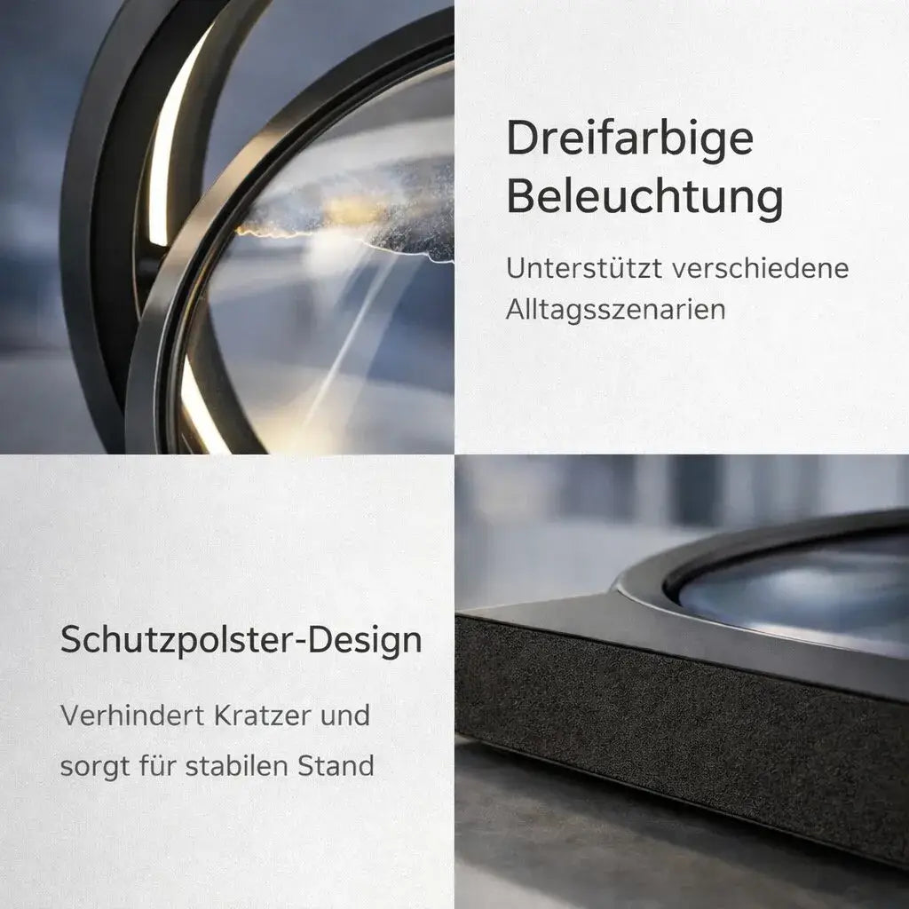 Deko LED Tafellamp | Moderne Designer Lamp | Zandbeeld om te Draaien | SandScape