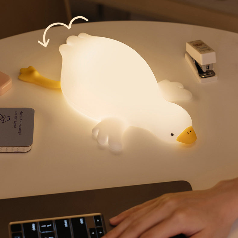 Grote Witte Gans Tap Tap LED Nachtlamp
