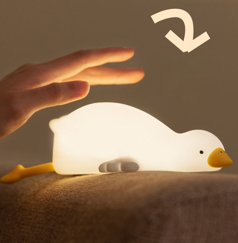 Grote Witte Gans Tap Tap LED Nachtlamp