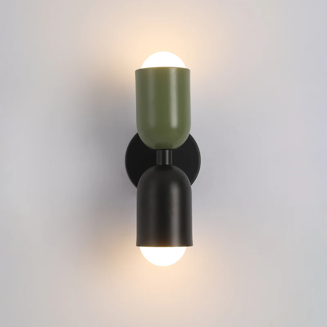 Moderne Metalen Cilinder LED Wandlamp 2-Licht