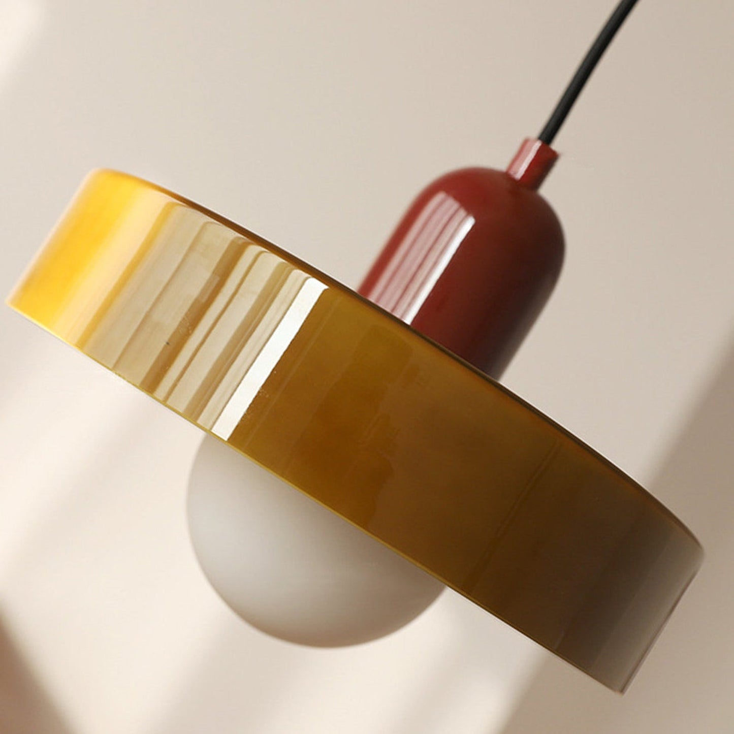 Liora Bauhaus Glazen Hanglamp Met Hoogteverstelling
