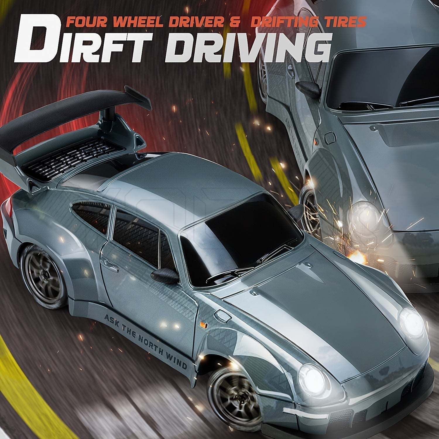 Ultimate 1:24 RC Driftcar met LED-wielen – Oplaadbaar 4WD race speelgoed