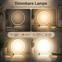 Dimbare LED Tafellamp | Moderne Ronde Nachtlamp | Rondschijn