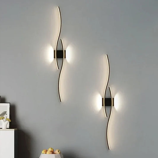 Lumivora Wave LED Wandlamp | Modern Golf-Design | Energiebesparend & Stijlvol | 60×15 cm | Warm, verblindingsvrij licht