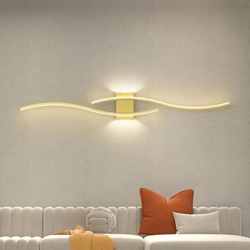 Moderne LED Wandlamp – Golvend Design, Minimalistische Stijl | Brehn
