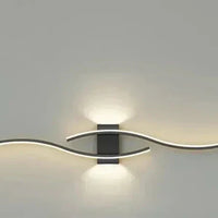 Lumivora Wave LED Wandlamp | Modern Golf-Design | Energiebesparend & Stijlvol | 60×15 cm | Warm, verblindingsvrij licht