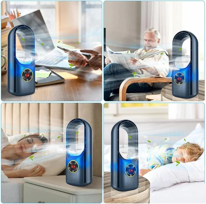 Bladeloze, stille, draagbare airconditioner