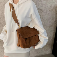 Dames crossbody tas van suede voor herfst en winter
