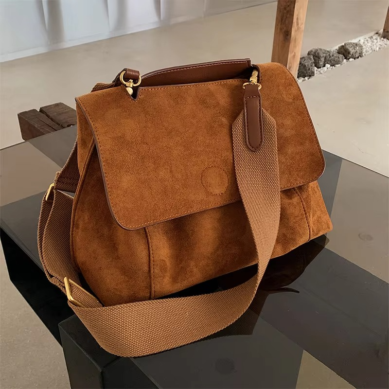 Dames crossbody tas van suede voor herfst en winter