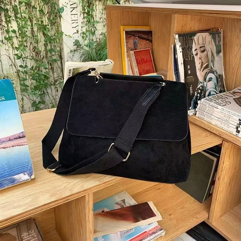 Dames crossbody tas van suede voor herfst en winter