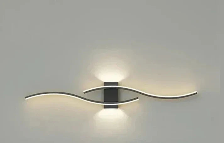 Lumivora Wave LED Wandlamp | Modern Golf-Design | Energiebesparend & Stijlvol | 60×15 cm | Warm, verblindingsvrij licht
