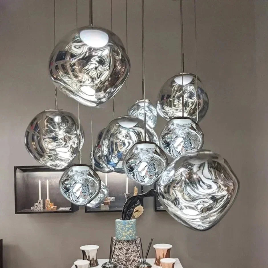 Noordse glazen hanglampen