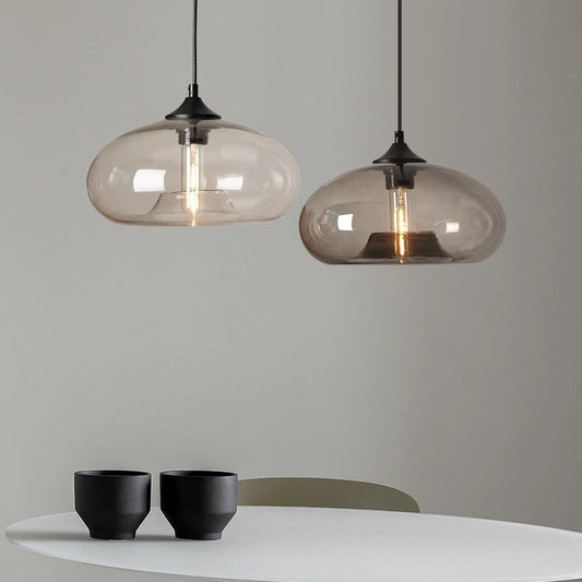 Tristara - Vintage Hanglamp van Gekleurd Glas