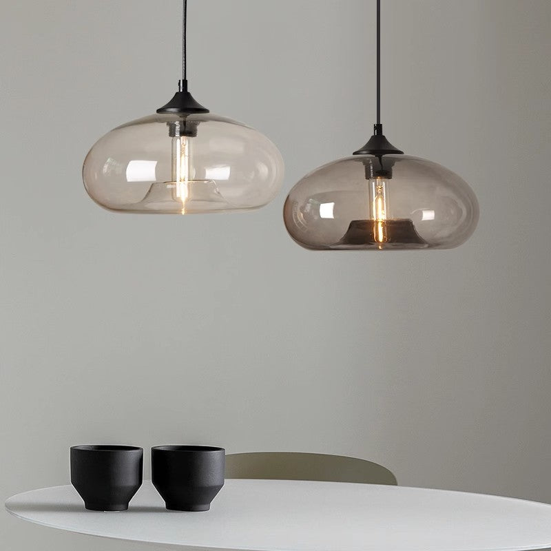 Tristara - Vintage Hanglamp van Gekleurd Glas