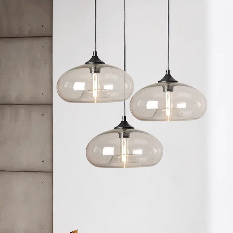 Tristara - Vintage Hanglamp van Gekleurd Glas