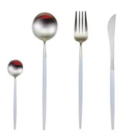 LUXUEUS RVS-24-DELIGEN GOUDE-ZILVER BESTECKSET