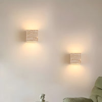Travertijn Steen Minimalistische Buiten LED Wandlamp