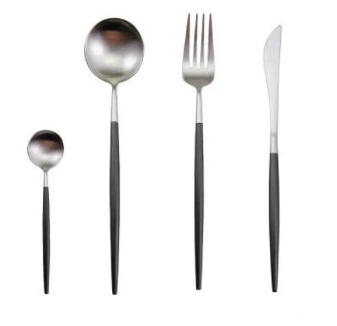 LUXUEUS RVS-24-DELIGEN GOUDE-ZILVER BESTECKSET