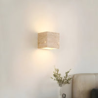 Travertijn Steen Minimalistische Buiten LED Wandlamp