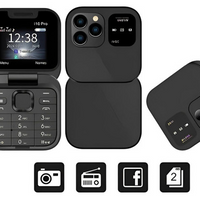 Skanto | Opvouwbare Flip-Telefoon Dual SIM | 1,77" Scherm | 1000 mAh | Micro USB