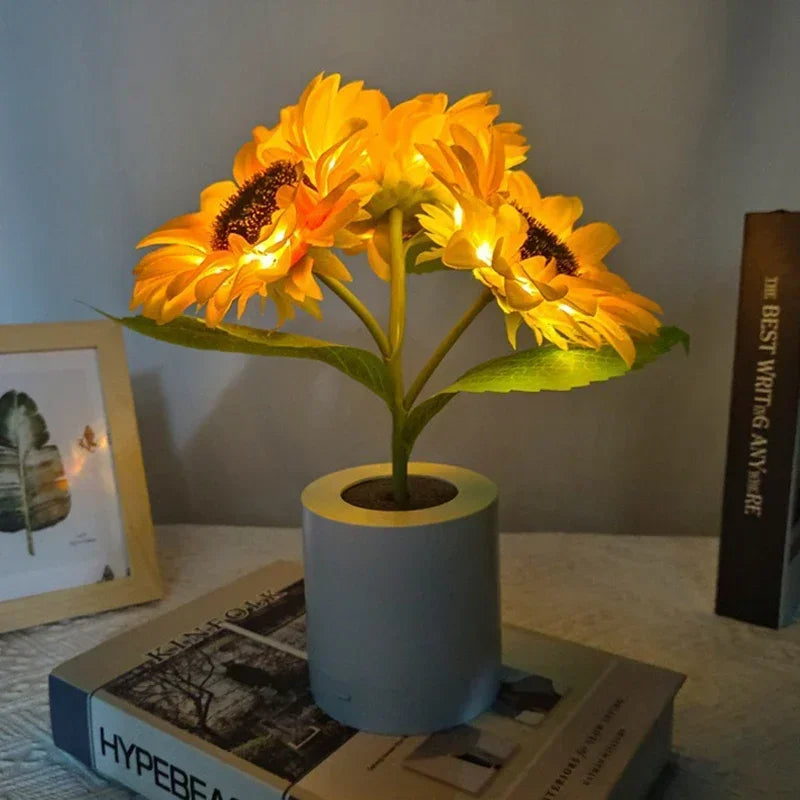 Oplaadbare Zonnebloem Nachtlamp