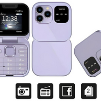 Skanto | Opvouwbare Flip-Telefoon Dual SIM | 1,77" Scherm | 1000 mAh | Micro USB