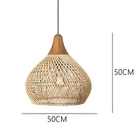 Boho Stijl Rieten Hanglamp