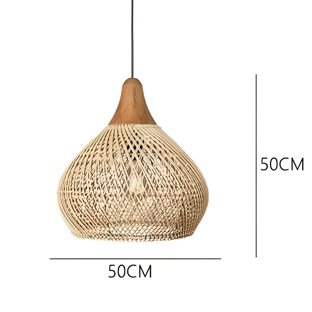 Boho Stijl Rieten Hanglamp