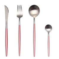 LUXUEUS RVS-24-DELIGEN GOUDE-ZILVER BESTECKSET