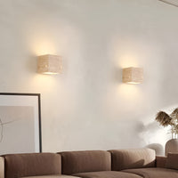 Travertijn Steen Minimalistische Buiten LED Wandlamp