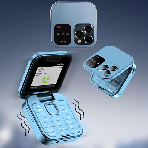 Skanto | Opvouwbare Flip-Telefoon Dual SIM | 1,77" Scherm | 1000 mAh | Micro USB