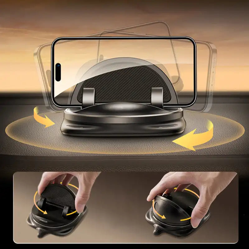 360° RotateX | Verstelbare Telefoonhouder voor Auto Zwart | Vanero