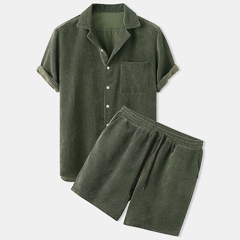 Heren set in corduroy – Stijlvolle zomerkleding