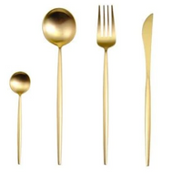 LUXUEUS RVS-24-DELIGEN GOUDE-ZILVER BESTECKSET